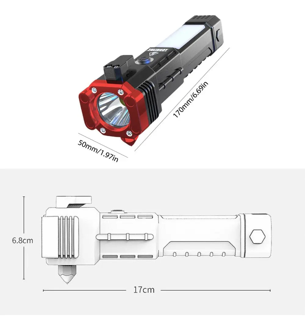 TacLight 4x1-Linterna Multifuncional 4 En 1 Recargable