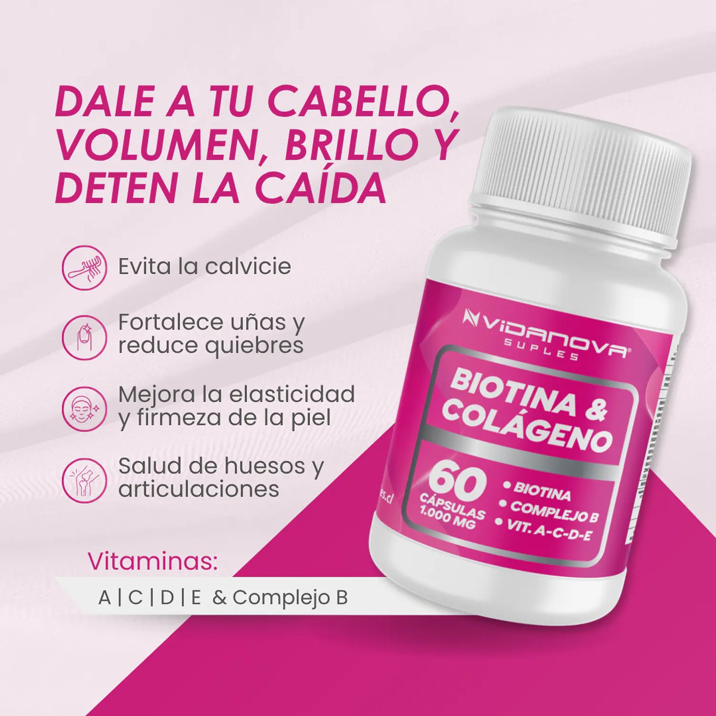 BIOTINA + COLÁGENO 60CAPS