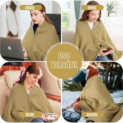 Manta Poncho Térmico Eléctrico USB