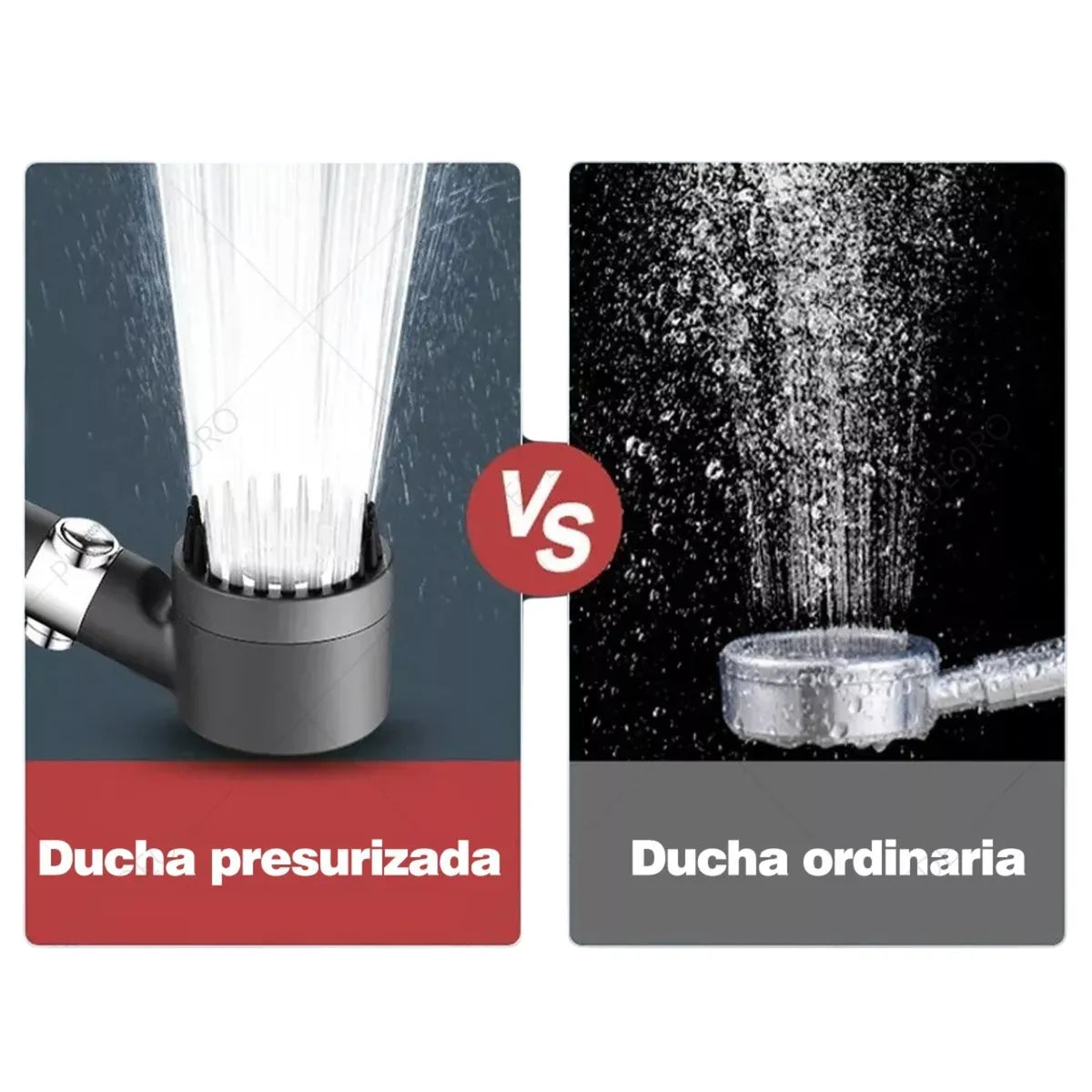 AquaJet — Cabezal Ducha Masajeador con Filtro 2x1