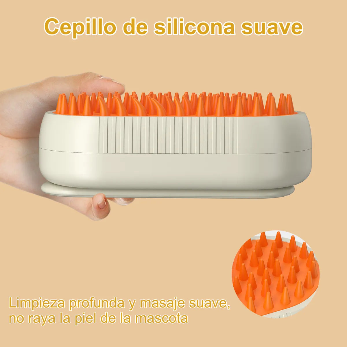 Cepillo Vapor 3 en 1 para mascotas