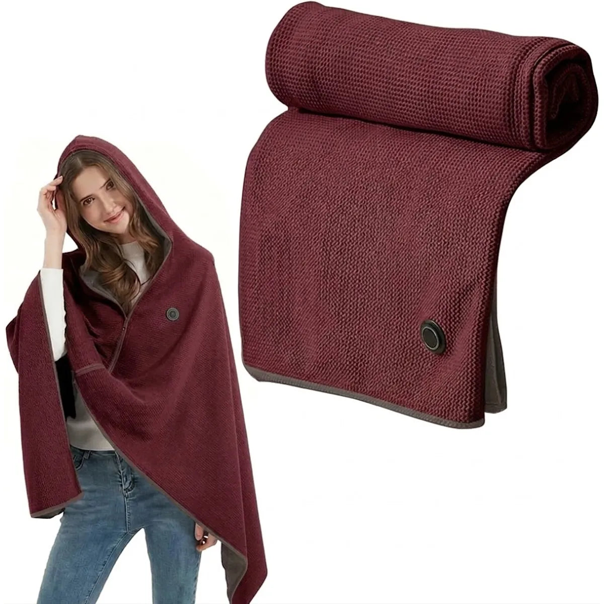 Manta Poncho Térmico Eléctrico USB